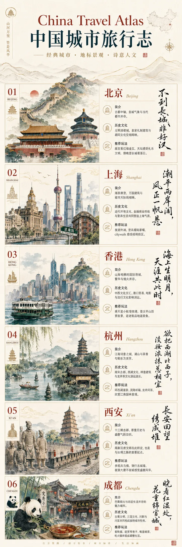 中国旅行图鉴AI生图案例