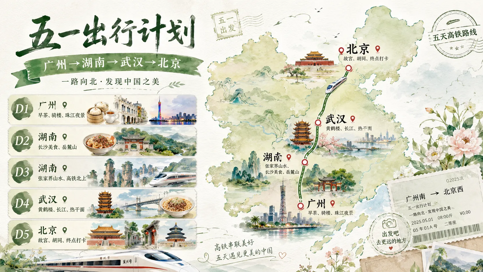 五一铁路旅行信息图