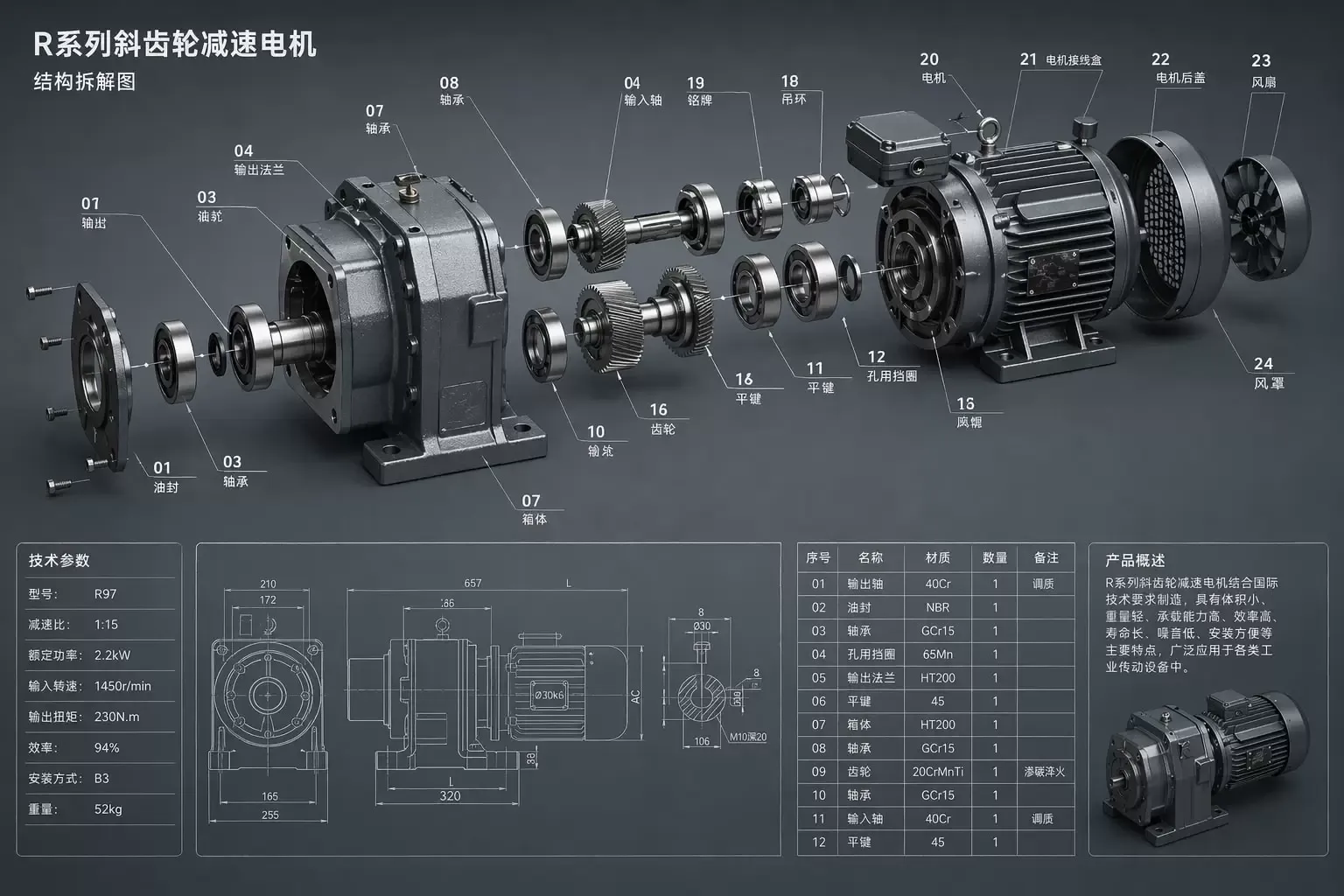 机械设备结构拆解图