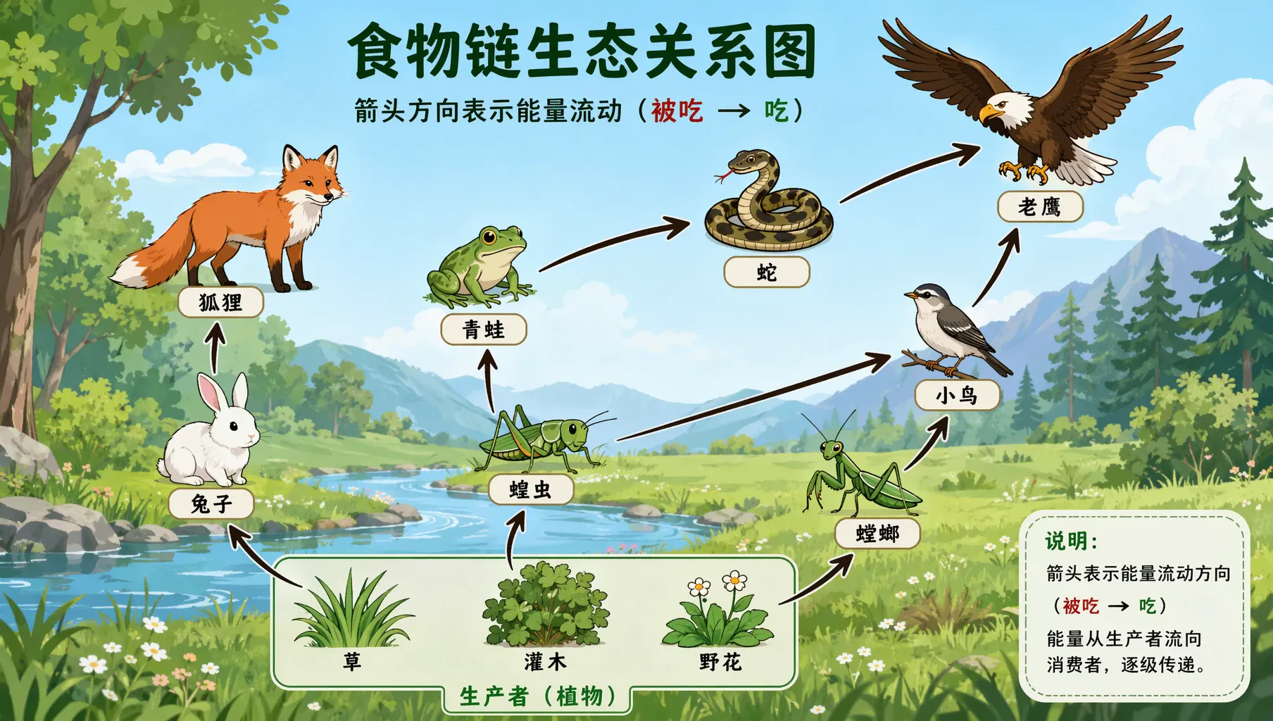 食物链生态关系图