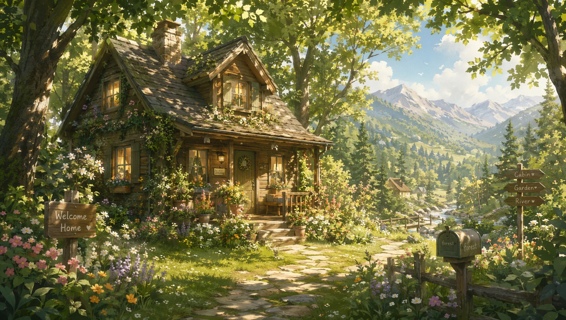 治愈系森林小屋