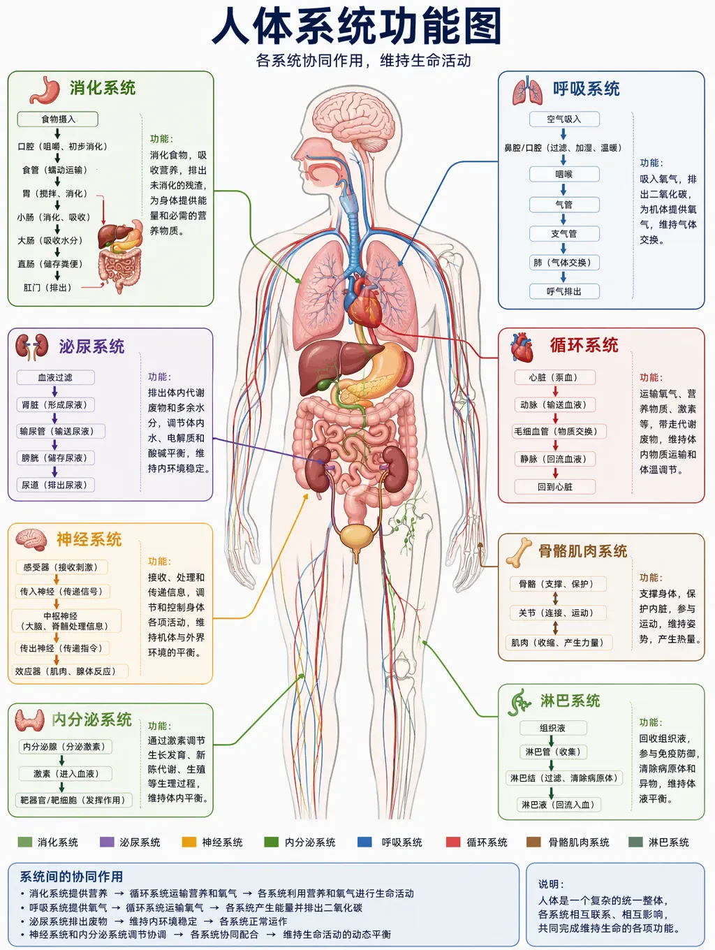 人体系统功能图