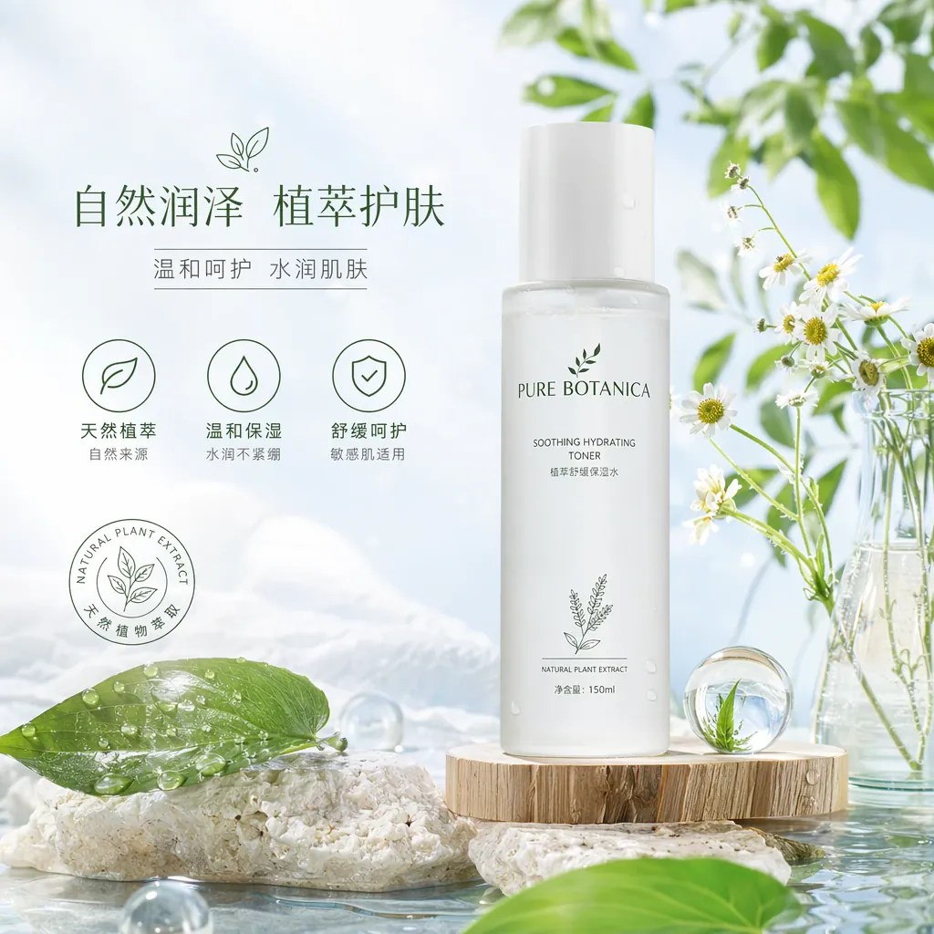 护肤品清新自然风