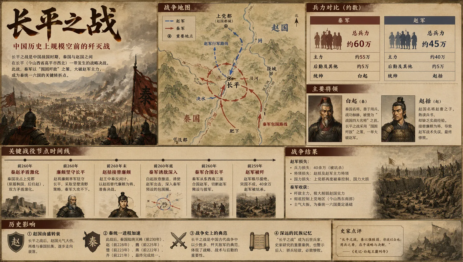 长平之战历史信息图
