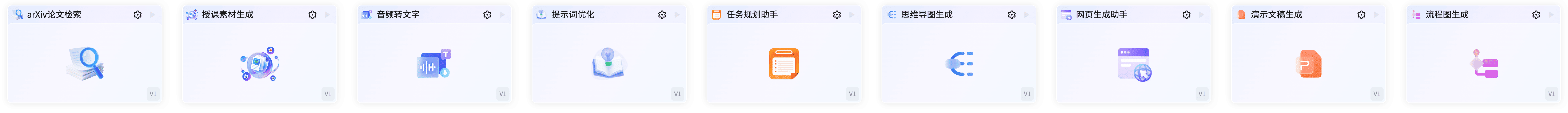 智能体中心内容分析类组件预览
